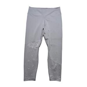 Nike DRI-FIT SWOOSH 7/8 LEGGINGS IN GRAY-GREY women size Large - gym workout